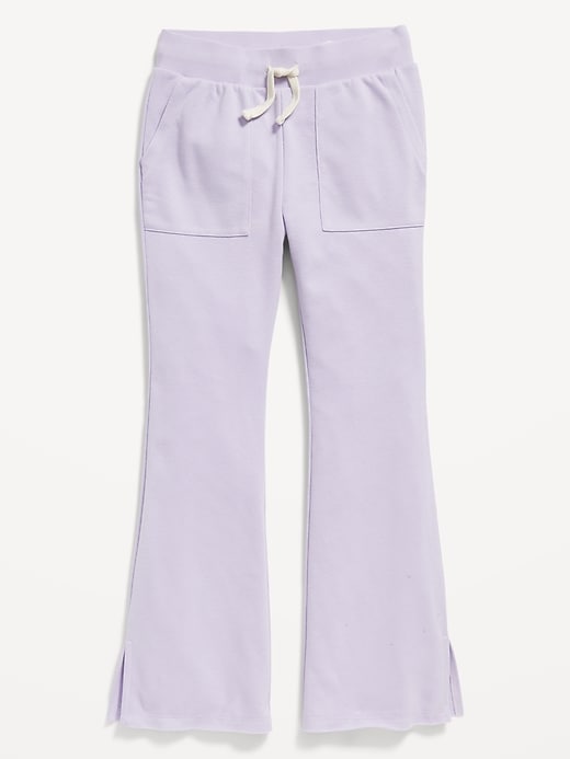 View large product image 1 of 2. French-Terry Side-Slit Flare Sweatpants for Girls