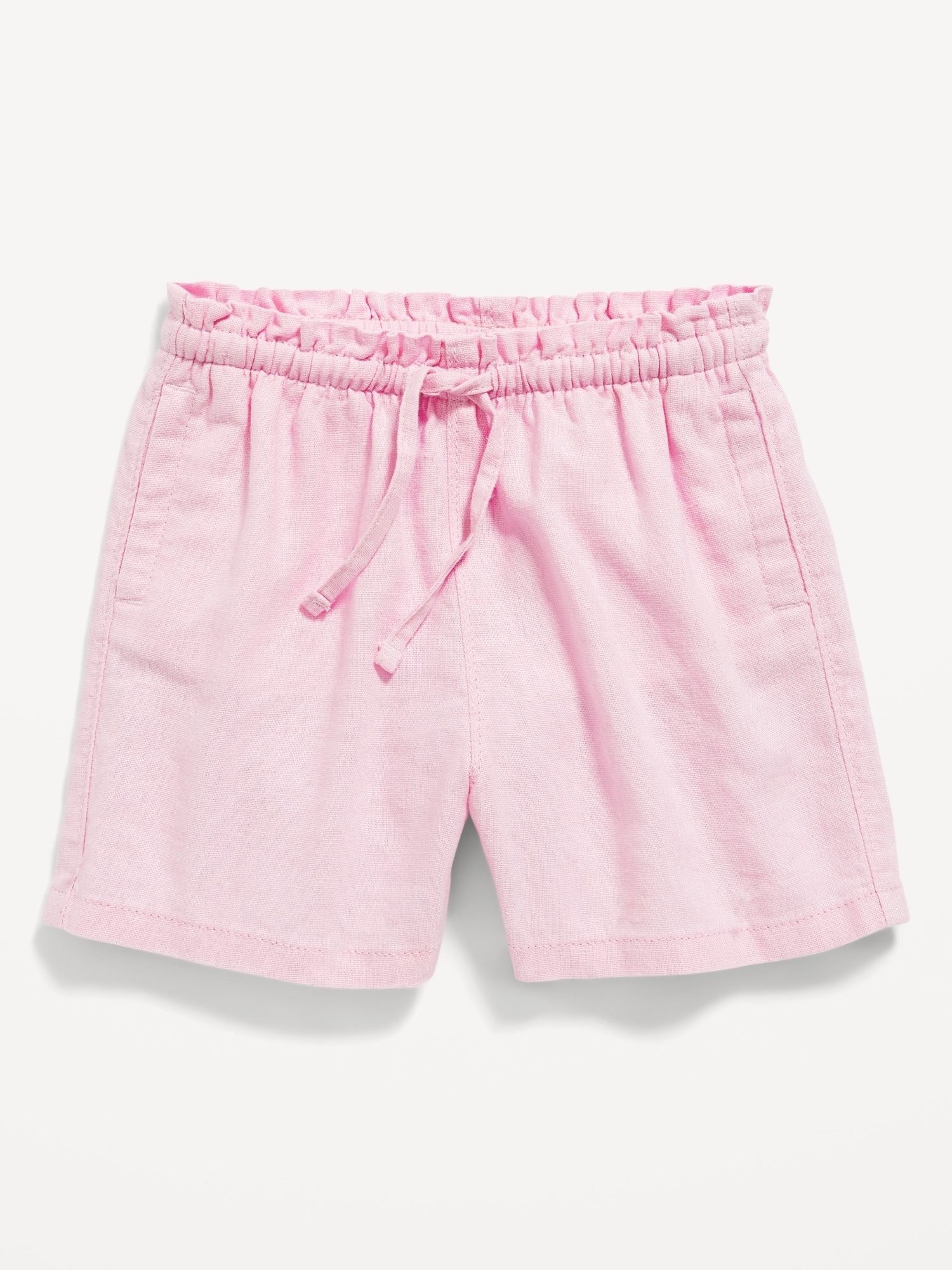 Printed Functional Drawstring Pull-On Shorts for Toddler Girls