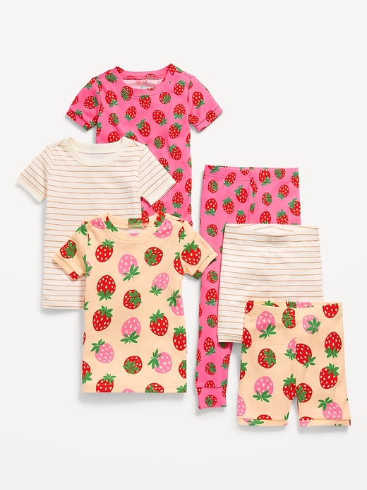 View large product image 1 of 3. Unisex Snug-Fit 6-Piece Pajama Set for Toddler & Baby