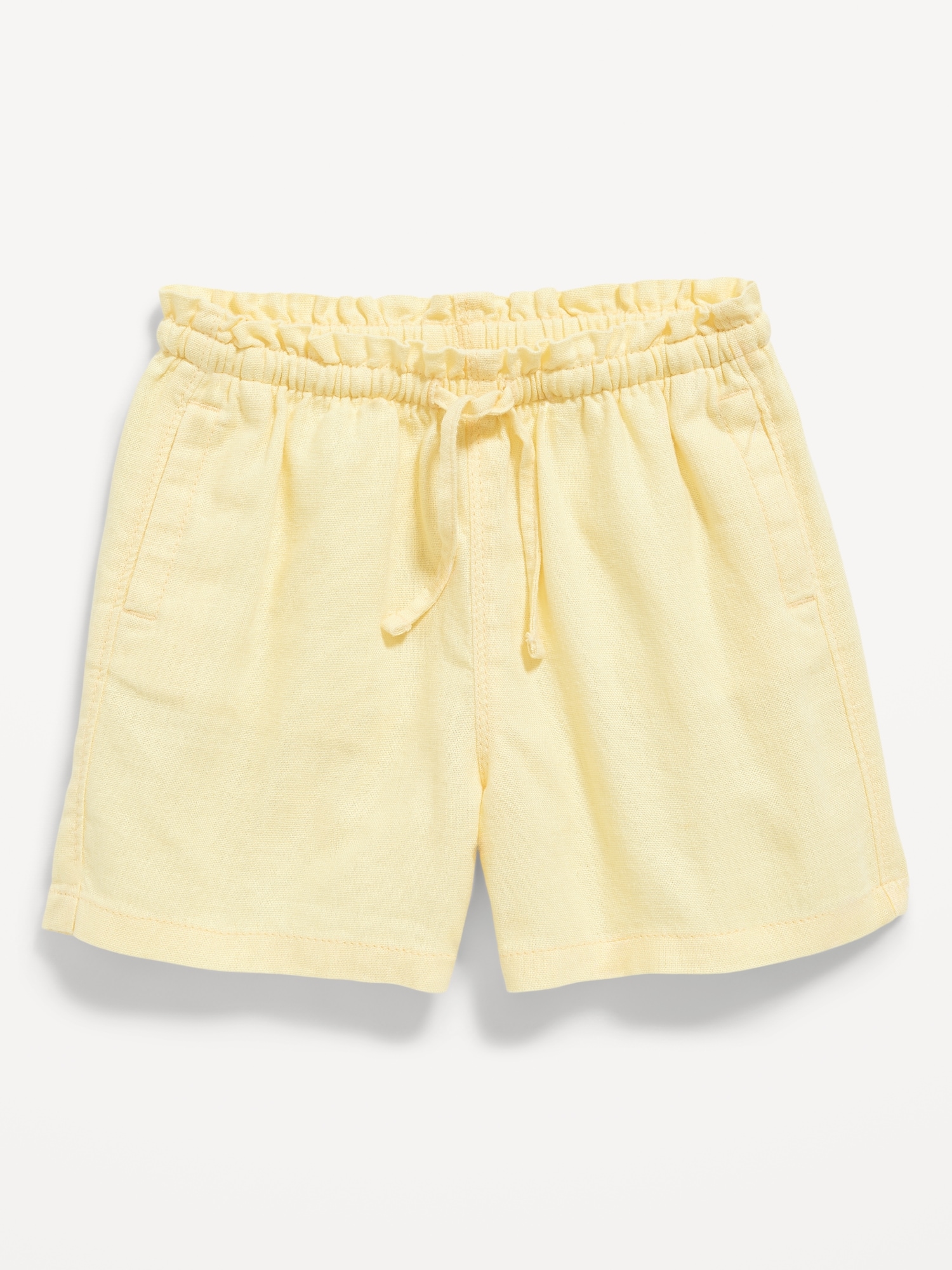 Linen-Blend Pull-On Shorts for Toddler Girls
