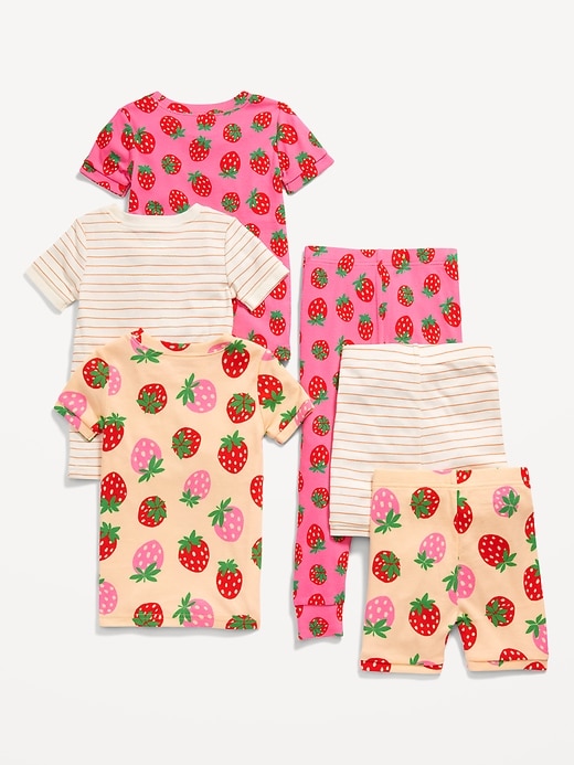 View large product image 2 of 3. Unisex Snug-Fit 6-Piece Pajama Set for Toddler & Baby