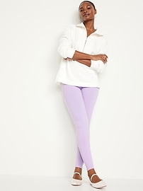 View large product image 3 of 6. High Waisted Jersey Ankle Leggings