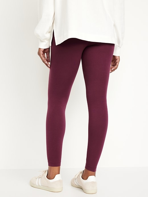 View large product image 2 of 6. High Waisted Jersey Ankle Leggings