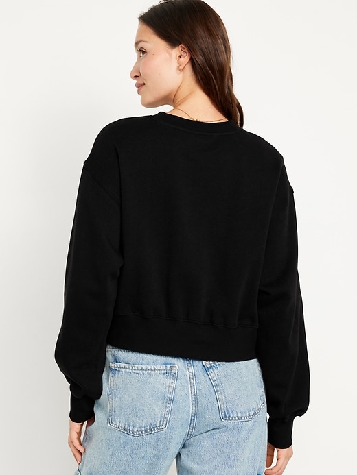 Image number 2 showing, Drop-Shoulder Crop Sweatshirt