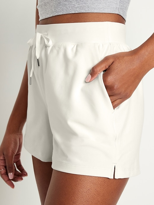 Image number 4 showing, High-Waisted PowerSoft Shorts -- 3-inch inseam