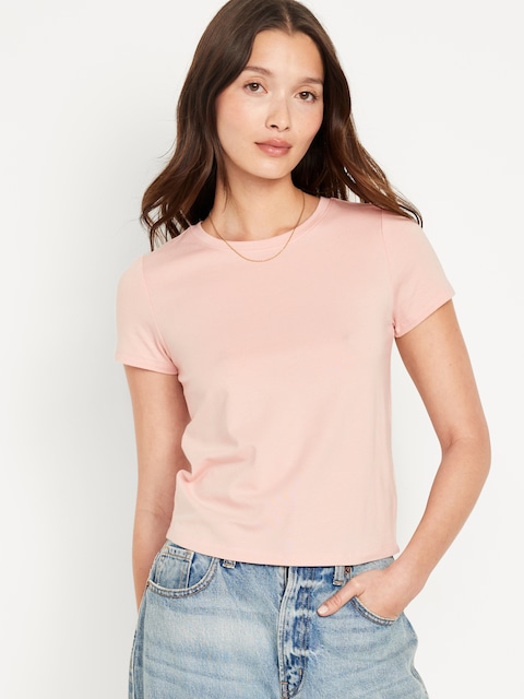 Bestee Crop T-Shirt - Light Pink