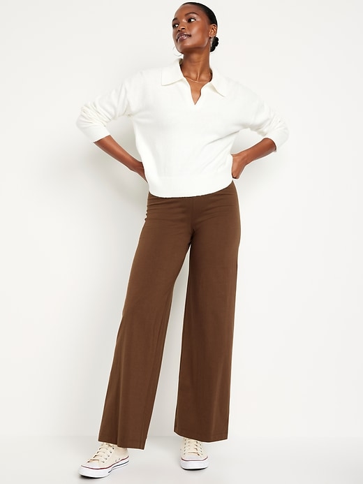 Image number 3 showing, High-Waisted Wide-Leg Leggings for Women
