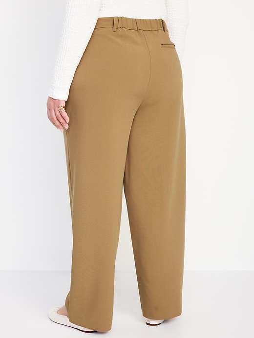 Image number 8 showing, Extra High-Waisted Pleated Taylor Trouser Wide-Leg Pants