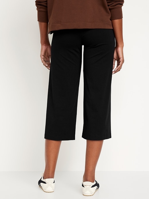 Image number 2 showing, High-Waisted Wide Leg Cropped Leggings