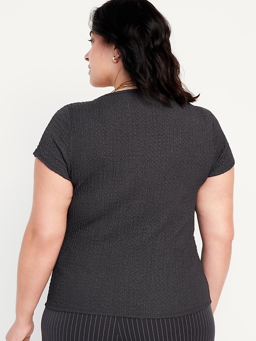 Image number 8 showing, Fitted Square-Neck T-Shirt