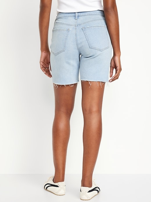 Image number 2 showing, High-Waisted OG Button-Fly Jean Shorts -- 7-inch inseam
