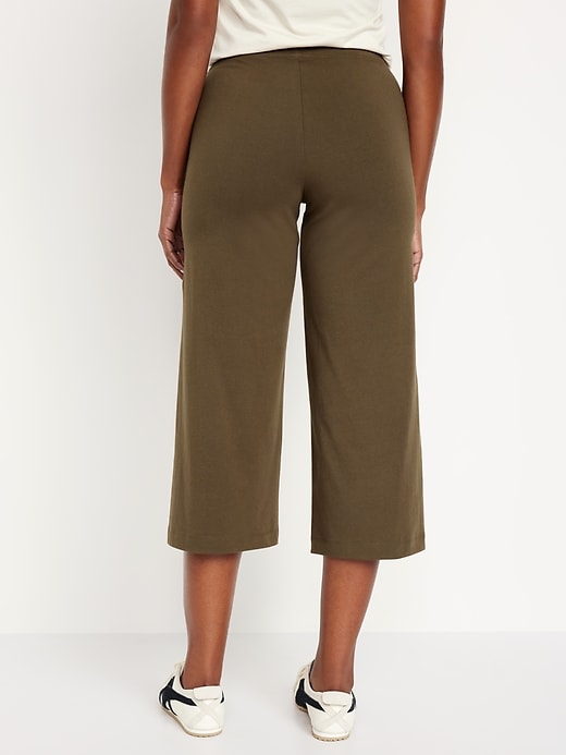 Image number 2 showing, High-Waisted Wide Leg Cropped Leggings