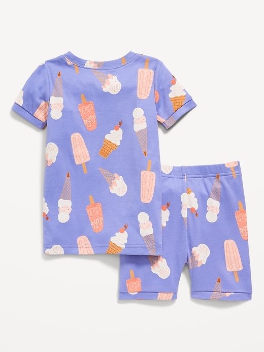 View large product image 2 of 2. Unisex Snug-Fit Printed Pajama Shorts Set for Toddler & Baby