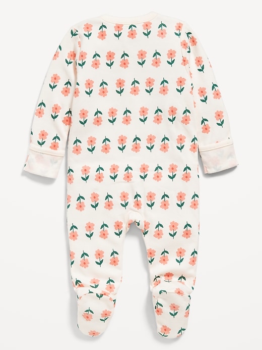 View large product image 2 of 2. Unisex Sleep & Play 2-Way-Zip Footed One-Piece for Baby
