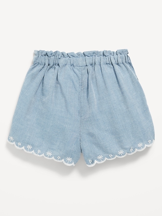 View large product image 2 of 2. Scallop-Trim Shorts for Baby