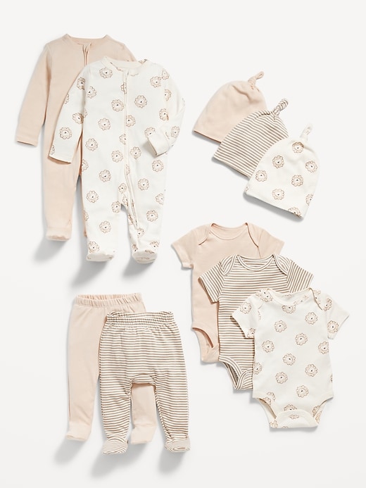 View large product image 1 of 2. Unisex 10-Piece Layette Set for Baby