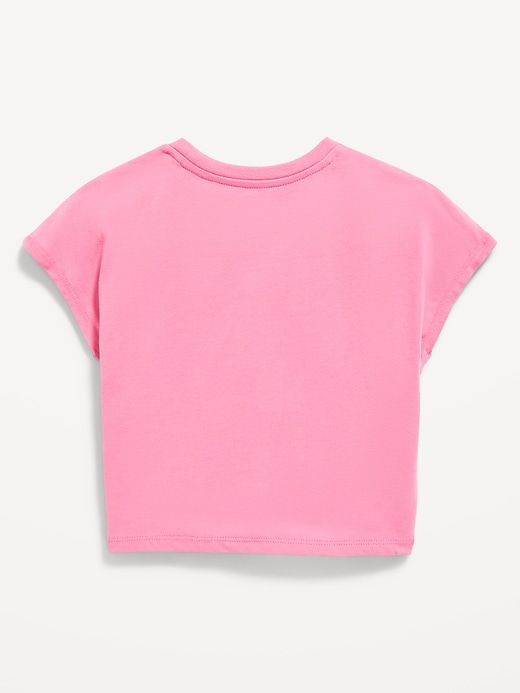 View large product image 2 of 2. Barbie™ Graphic Tie-Knot T-Shirt for Toddler Girls
