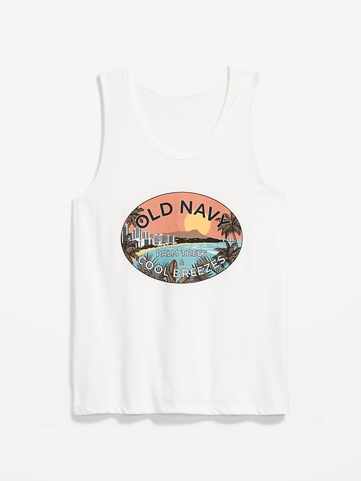 View large product image 1 of 1. Soft-Washed Logo Graphic Tank Top