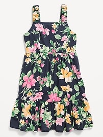 View large product image 3 of 3. Printed Sleeveless Tiered Dress for Girls