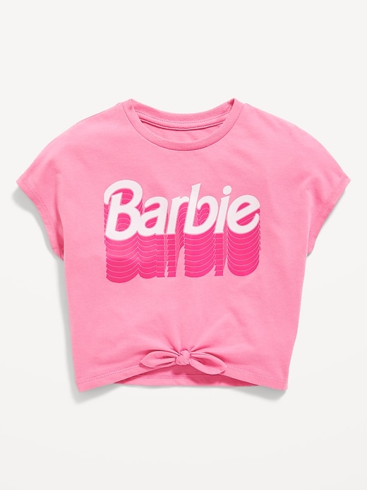 View large product image 1 of 2. Barbie™ Graphic Tie-Knot T-Shirt for Toddler Girls