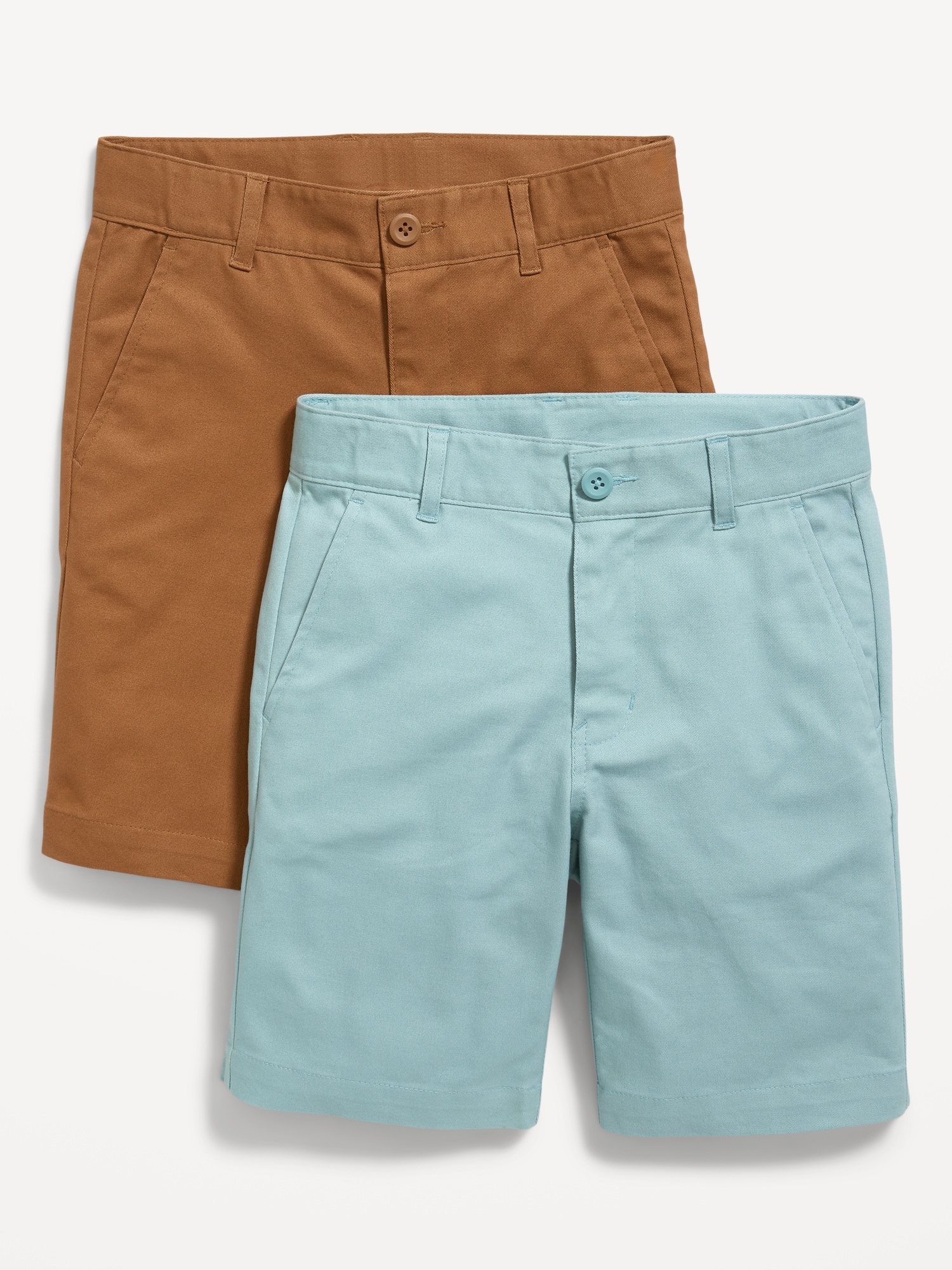 Knee Length Twill Shorts 2-Pack for Boys