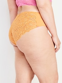 View large product image 8 of 8. Mid-Rise Lace-Back Hipster Underwear
