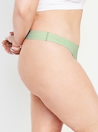 View large product image 7 of 7. Low-Rise Soft-Knit No-Show Thong Underwear