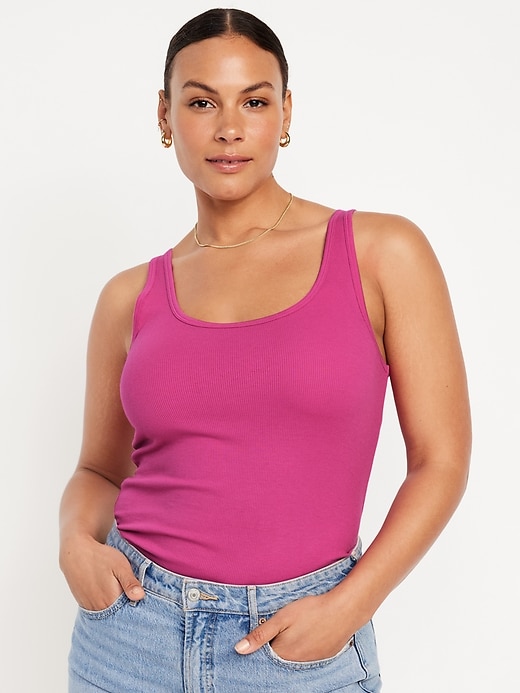 Image number 5 showing, First-Layer Rib-Knit Tank Top
