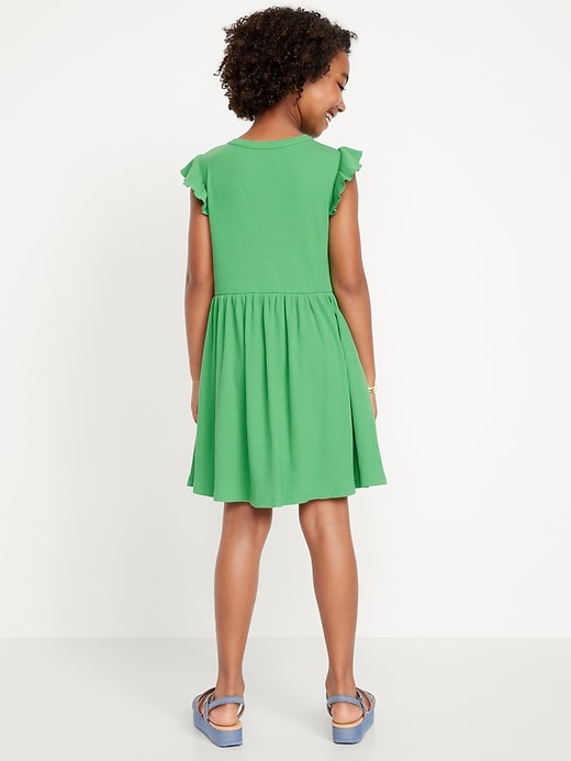 View large product image 2 of 3. Ruffled-Sleeve Fit & Flare Dress for Girls