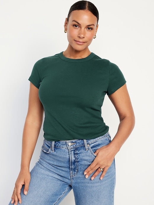 Snug Cropped T-Shirt | Women Old Navy for