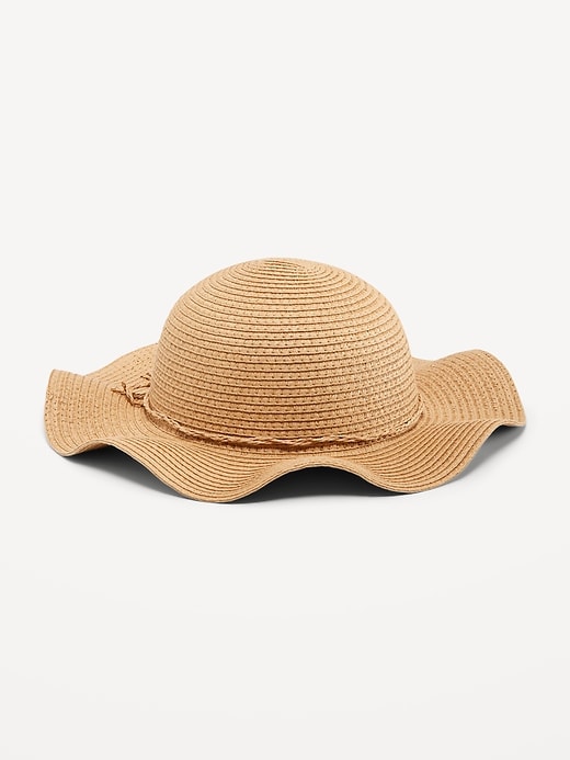 View large product image 1 of 1. Unisex Wavy Straw Hat for Toddler