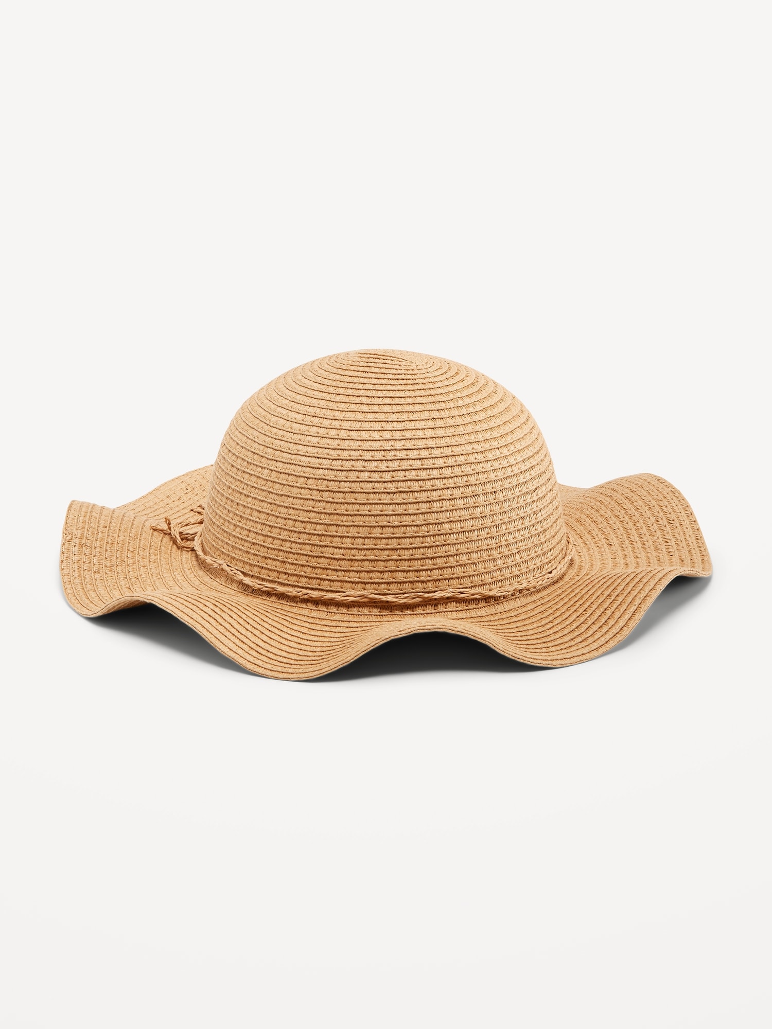 Unisex Wavy Straw Hat for Toddler
