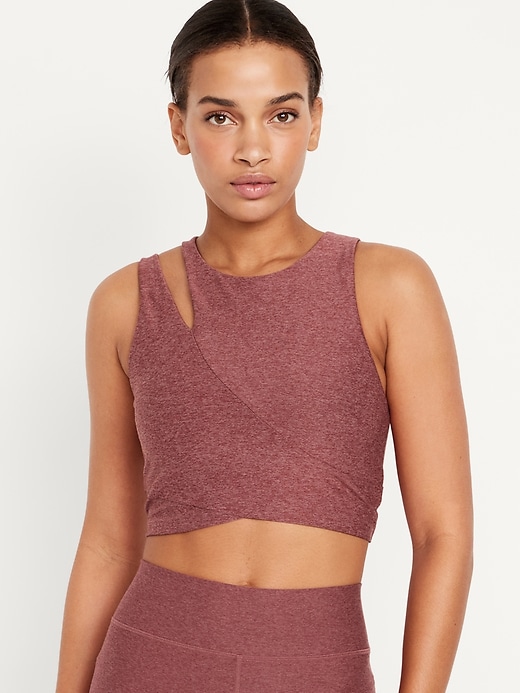 Image number 1 showing, Light Support Cloud+ Wrap-Front Sports Bra