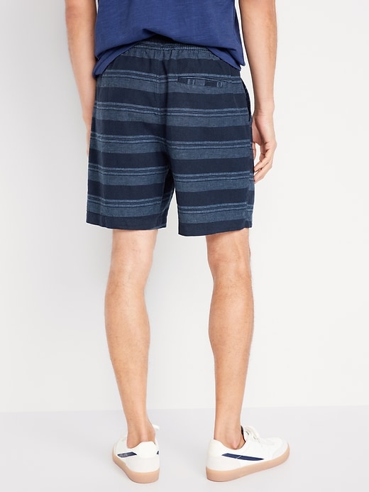 Image number 5 showing, Linen-Blend Jogger Shorts -- 7-inch inseam