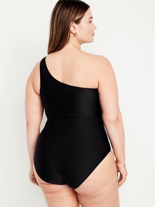 Image number 8 showing, Twist-Front One-Shoulder Swimsuit