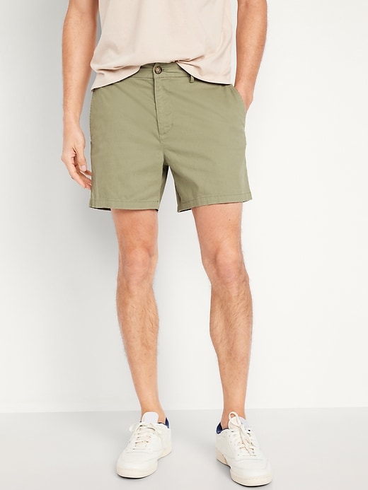 Image number 1 showing, Slim Built-In Flex Rotation Chino Shorts -- 5-inch inseam