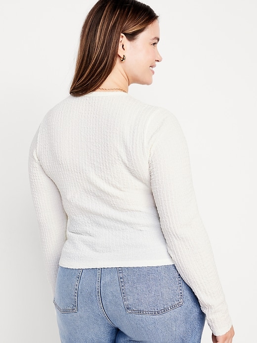 Image number 8 showing, Fitted Textured Top