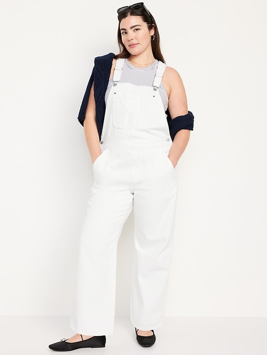Image number 5 showing, Baggy Wide-Leg Jean Overalls