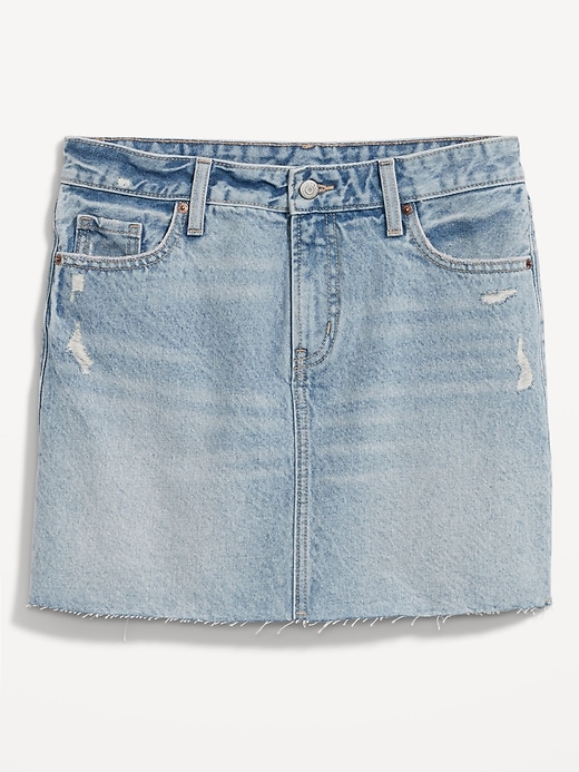 Image number 4 showing, Mid-Rise OG Straight Cut-Off Jean Mini Skirt