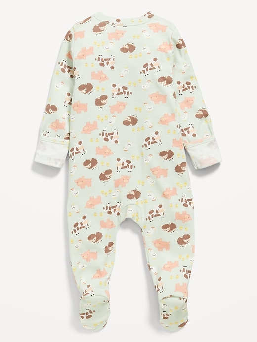 View large product image 2 of 2. Unisex 2-Way-Zip Sleep & Play Printed Footed One-Piece for Baby