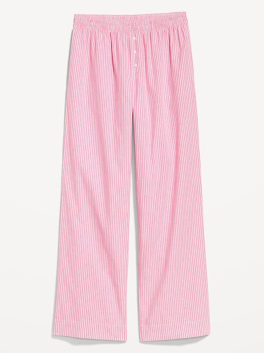 Image number 4 showing, High-Waisted Poplin Pajama Pant