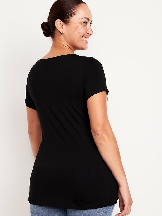 Image number 7 showing, Maternity Scoop Neck Nursing T-Shirt