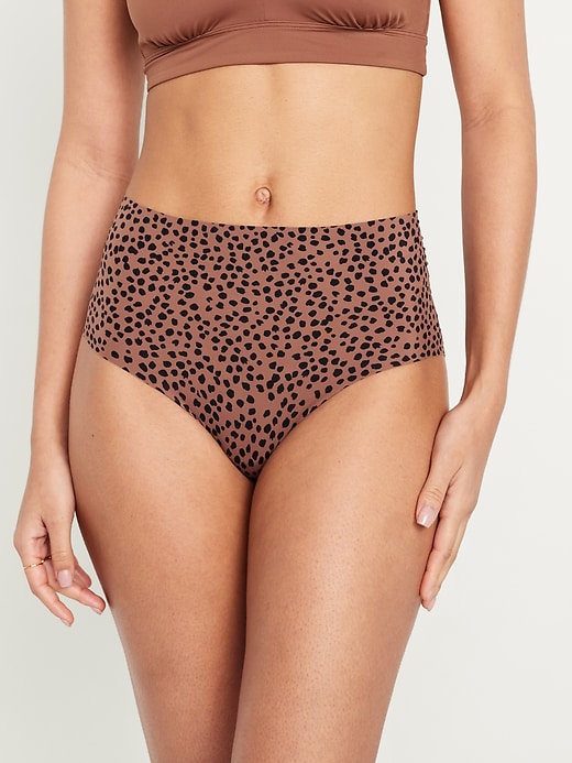 View large product image 1 of 8. High-Waisted No-Show Bikini Underwear