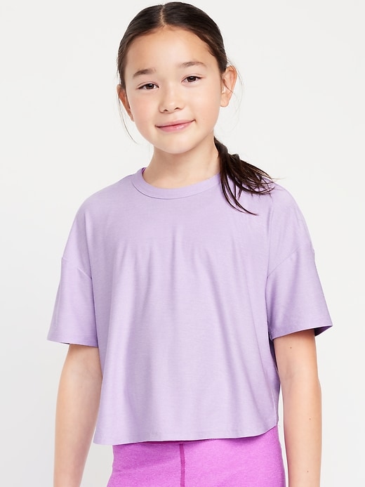 View large product image 1 of 4. Cloud 94 Soft Go-Dry Cool Cropped T-Shirt for Girls