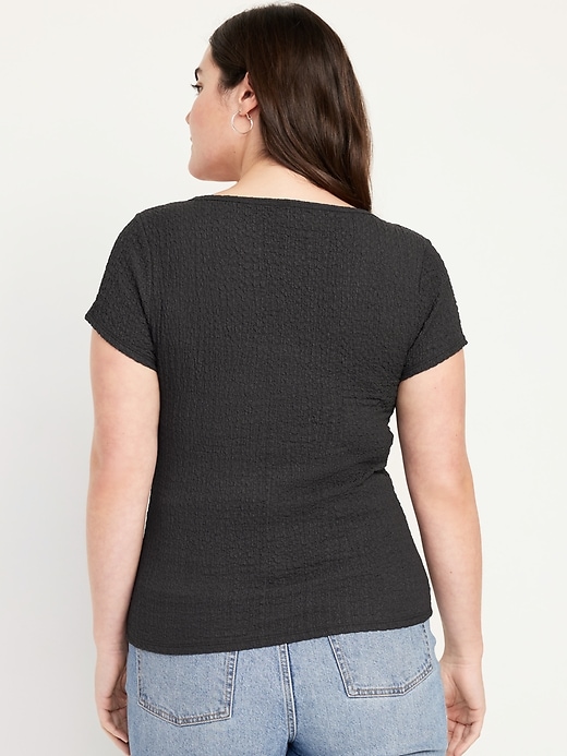 Image number 6 showing, Fitted Square-Neck T-Shirt