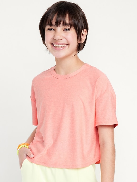 View large product image 1 of 4. Cloud 94 Soft Go-Dry Cool Cropped T-Shirt for Girls