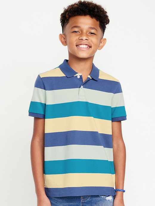 View large product image 1 of 3. Printed Pique Polo Shirt for Boys