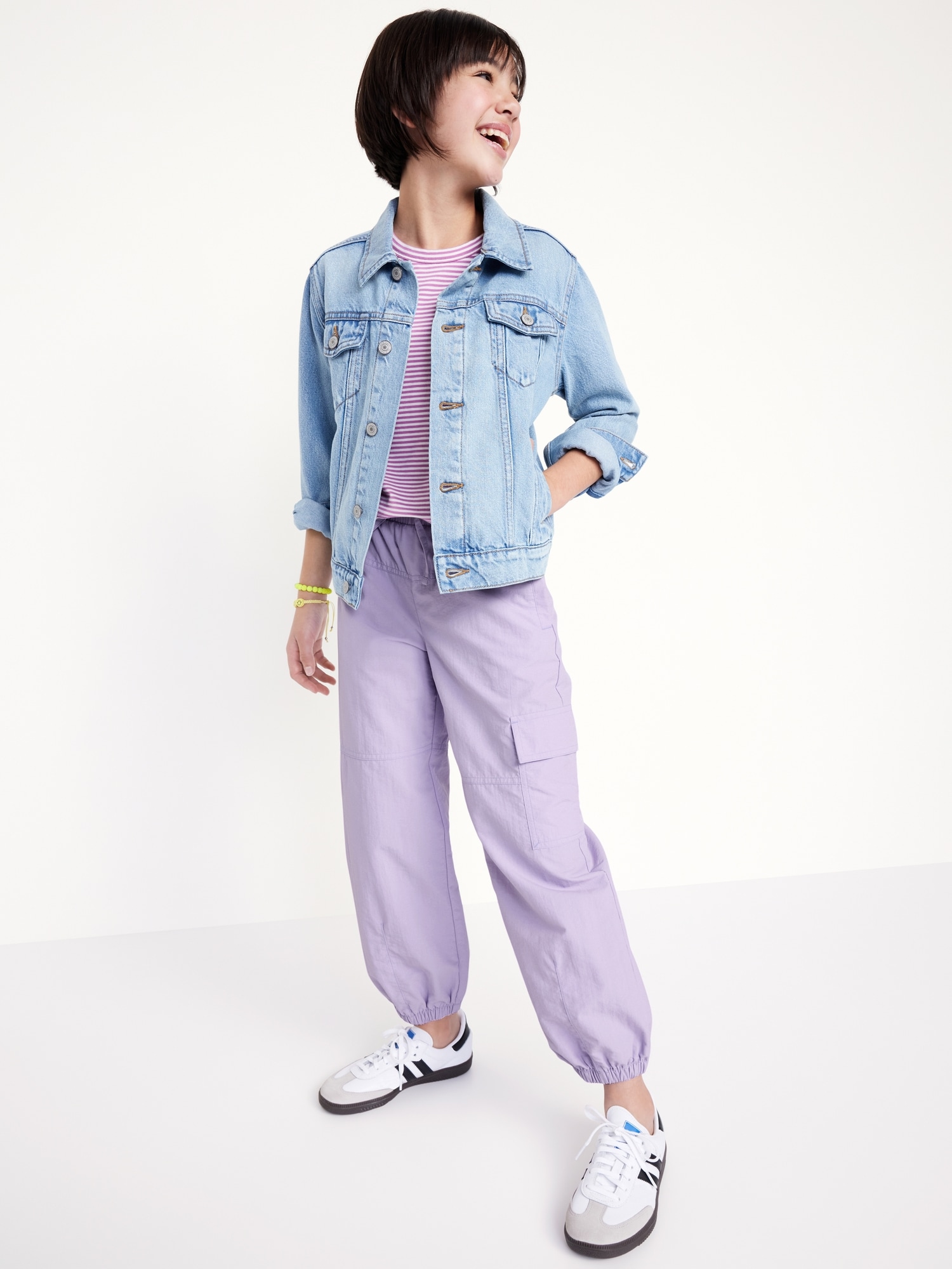 High-Waisted Cargo Performance Pants for Girls