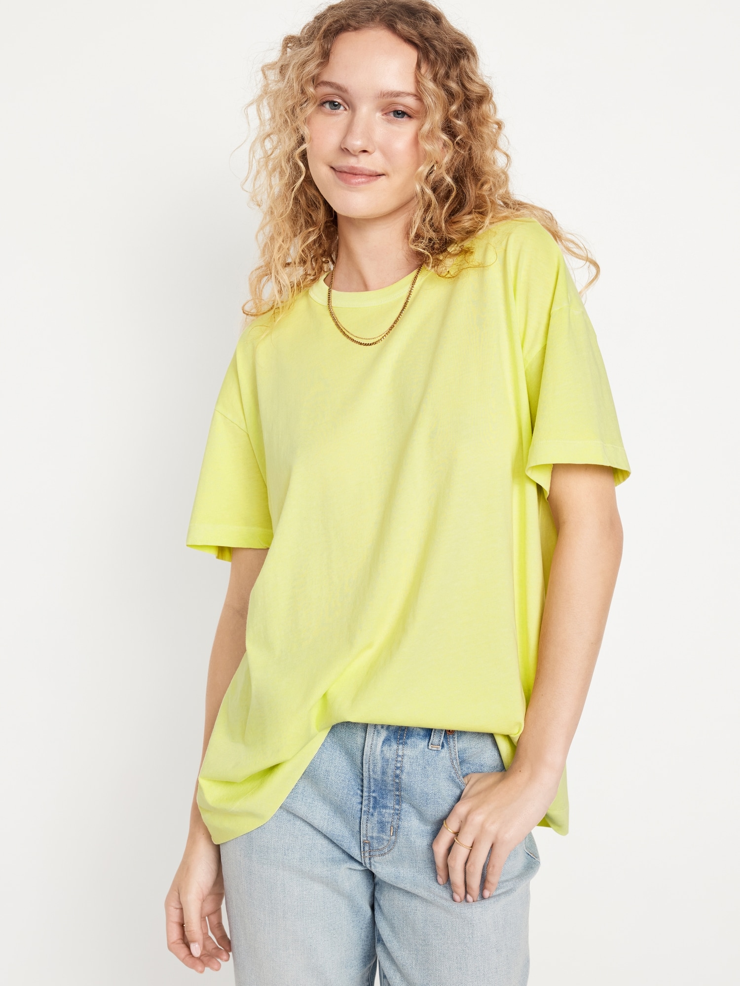 LIYOHON Oversized T Shirts for Women Tunic Tops to Wear with