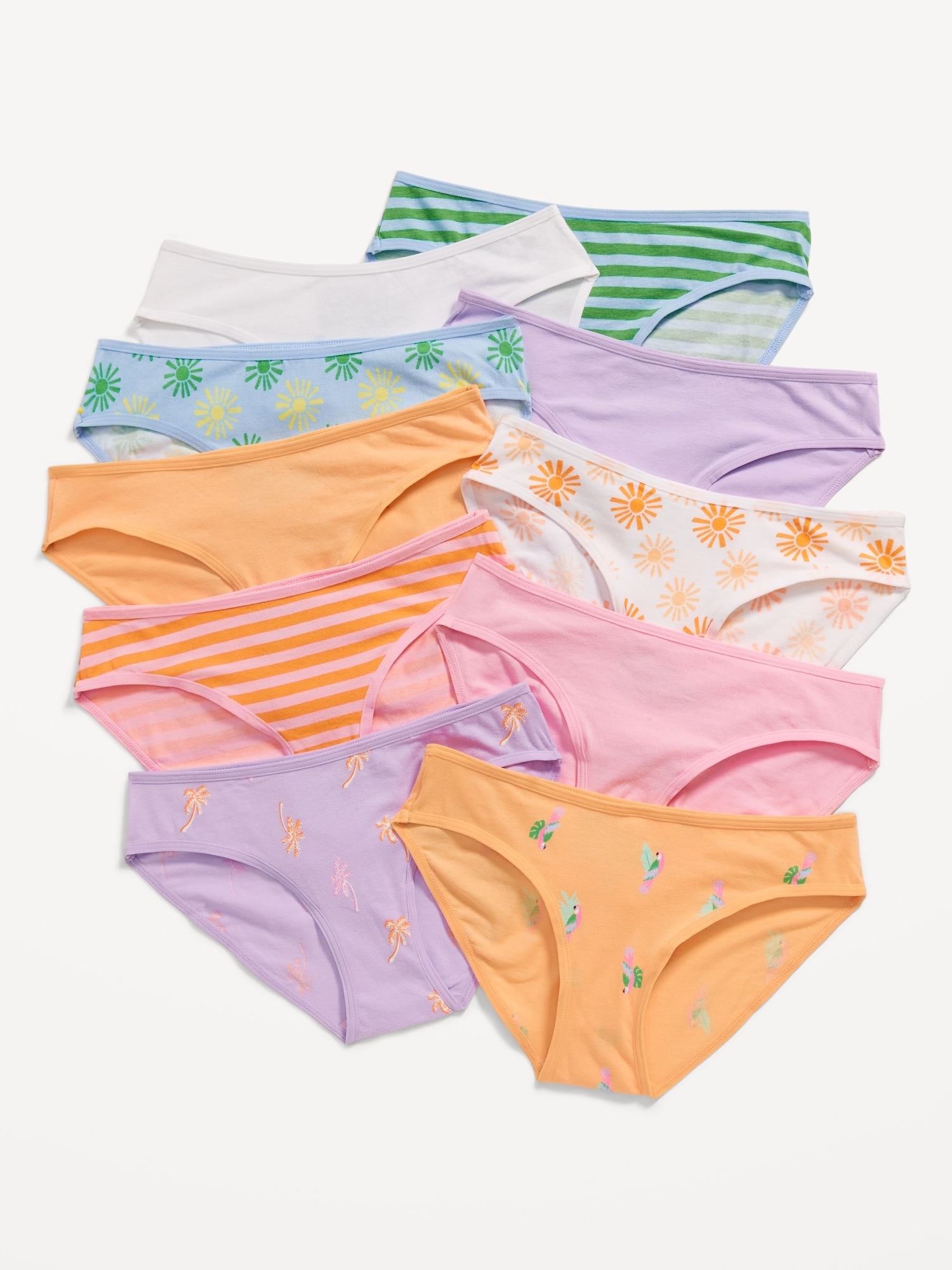 Bikini Underwear 10-Pack for Girls